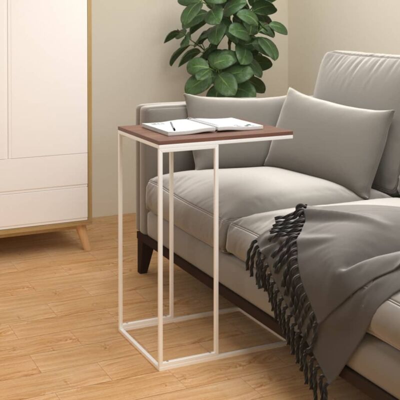 foto del prodotto vidaxl tavolino da salotto bianco 40x30x59 cm in legno multistrato