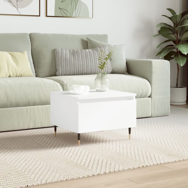 foto del prodotto vidaxl tavolino da salotto bianco 50x46x35 cm in legno multistrato