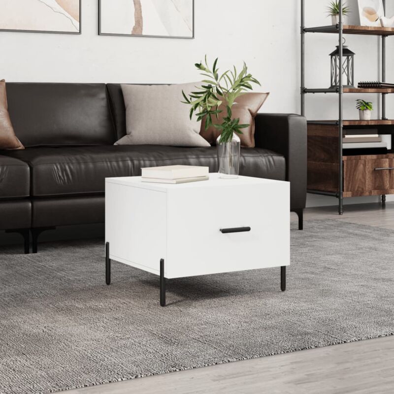 foto del prodotto vidaxl tavolino da salotto bianco 50x50x40 cm in legno multistrato