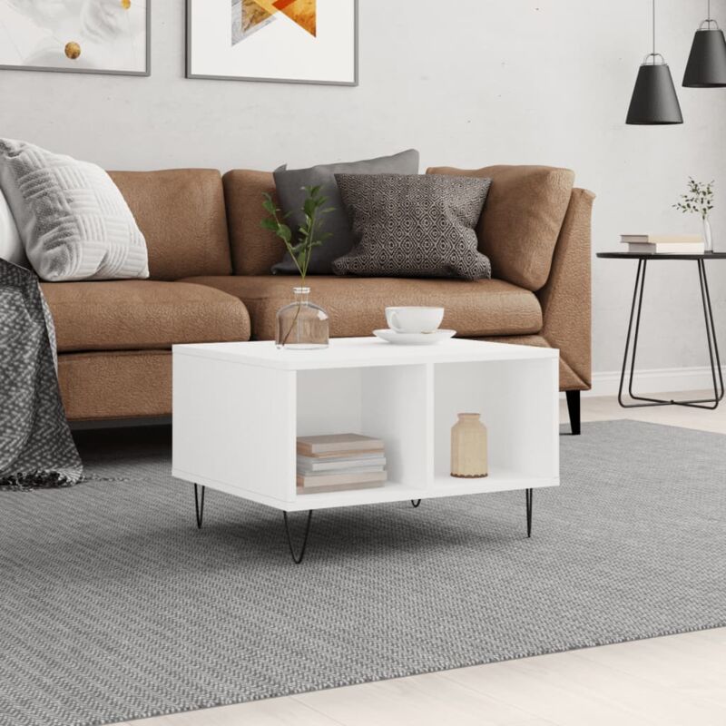 foto del prodotto vidaxl tavolino da salotto bianco 60x50x36,5 cm in legno multistrato