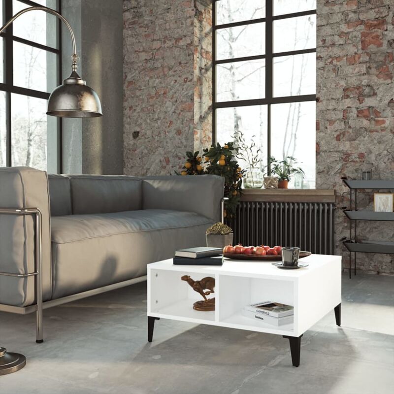 foto del prodotto vidaxl tavolino da salotto bianco 60x60x30 cm in legno multistrato
