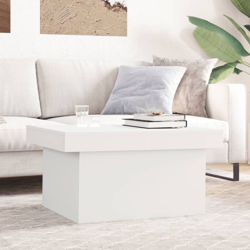 foto del prodotto vidaxl tavolino da salotto bianco 80x55x40 cm in legno multistrato