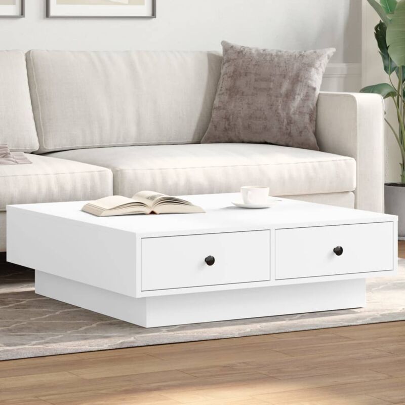 foto del prodotto vidaxl tavolino da salotto bianco 90x90x28 cm in truciolato