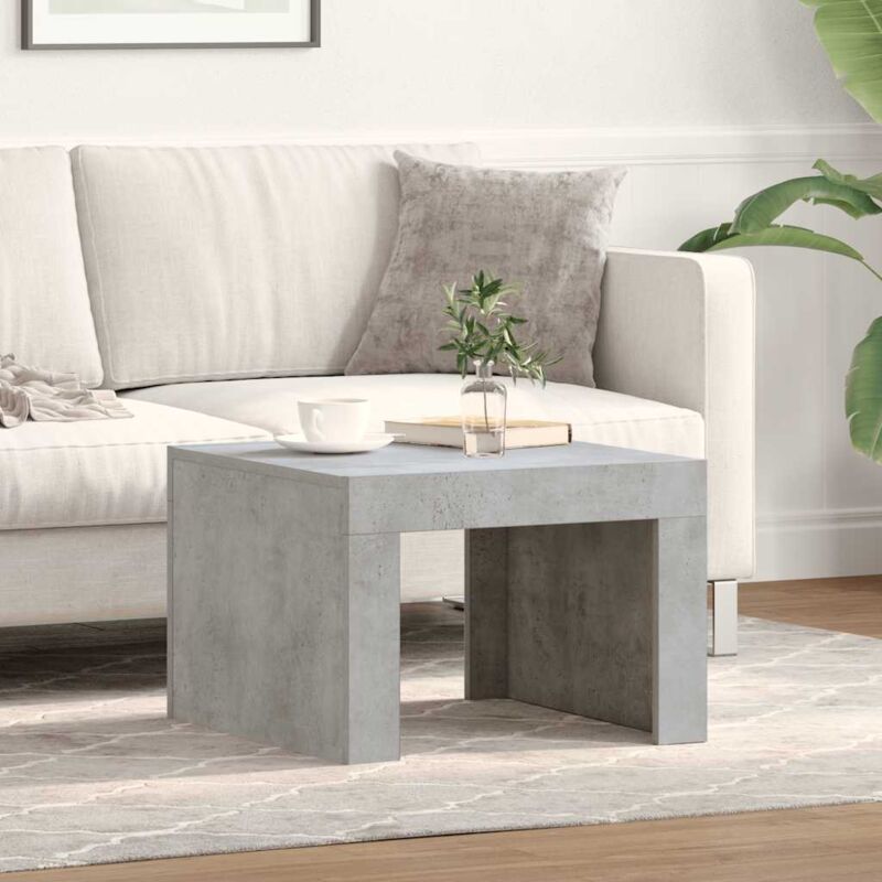 foto del prodotto vidaxl tavolino da salotto grigio cemento 50x50x35 cm in truciolato