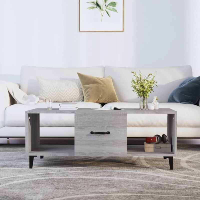 foto del prodotto vidaxl tavolino da salotto grigio sonoma 102x50x40cm legno multistrato