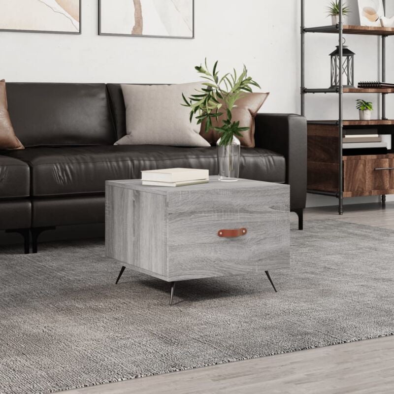foto del prodotto vidaxl tavolino da salotto grigio sonoma 50x50x40 cm legno multistrato