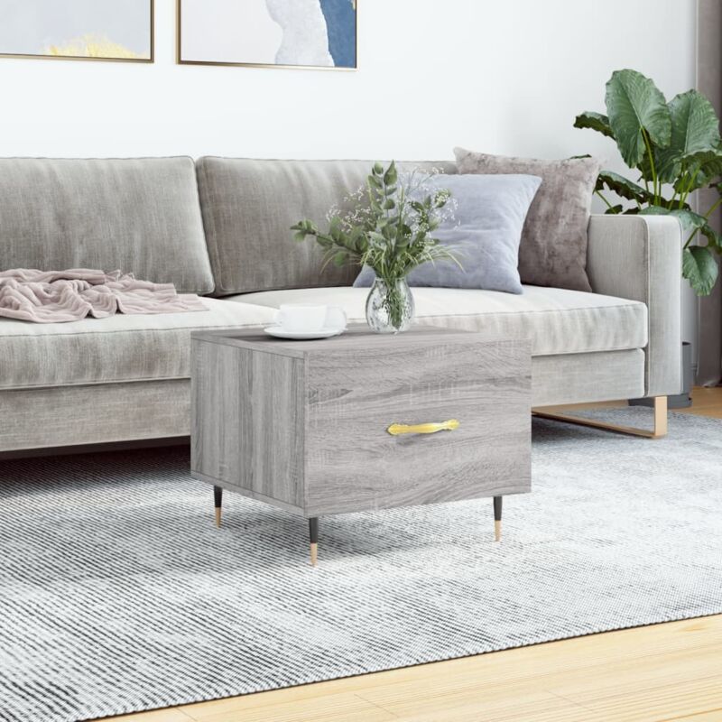 foto del prodotto vidaxl tavolino da salotto grigio sonoma 50x50x40 cm legno multistrato