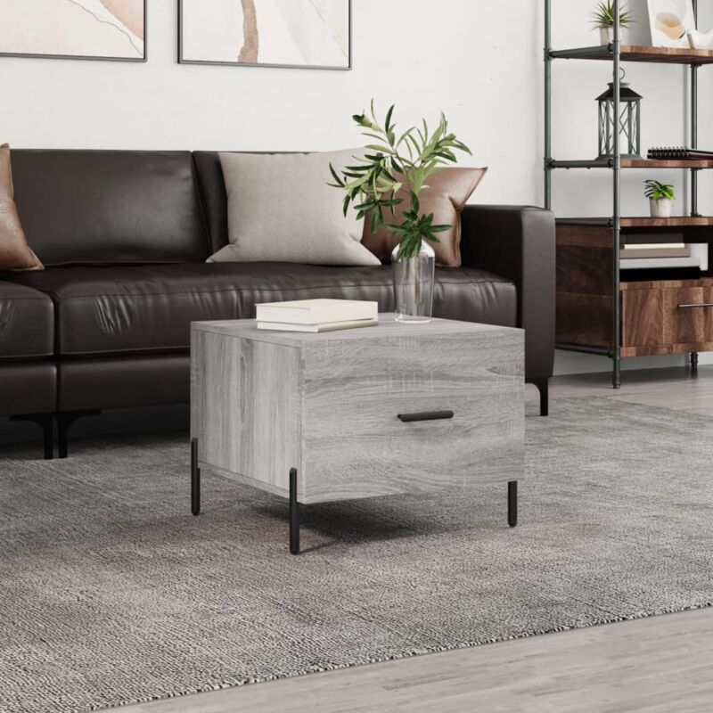 foto del prodotto vidaxl tavolino da salotto grigio sonoma 50x50x40 cm legno multistrato