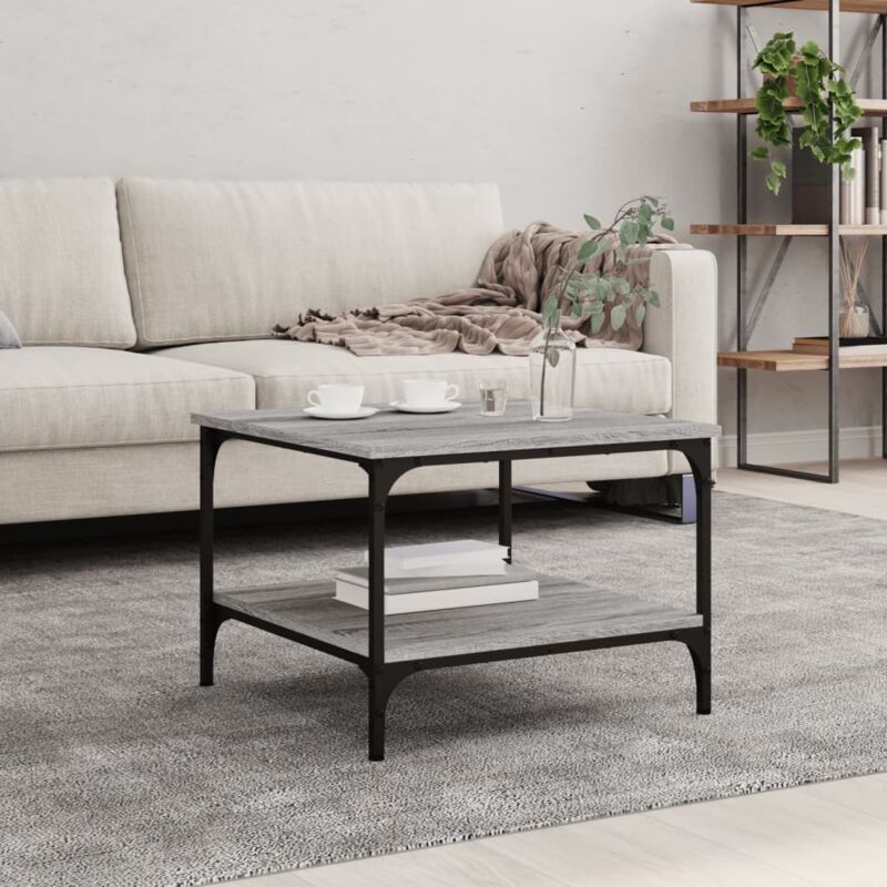 foto del prodotto vidaxl tavolino da salotto grigio sonoma 55x55x40 cm legno multistrato