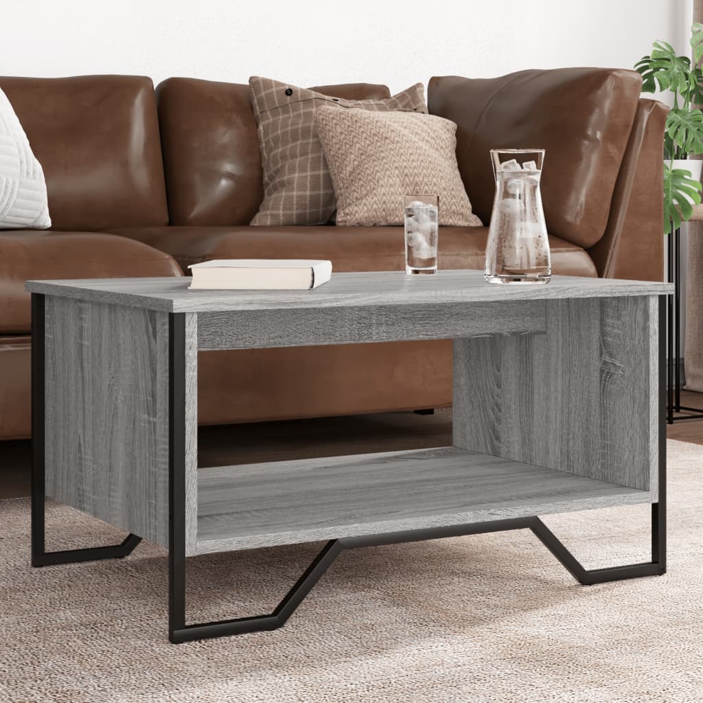 foto del prodotto vidaxl tavolino da salotto grigio sonoma 75x51x40 cm legno multistrato