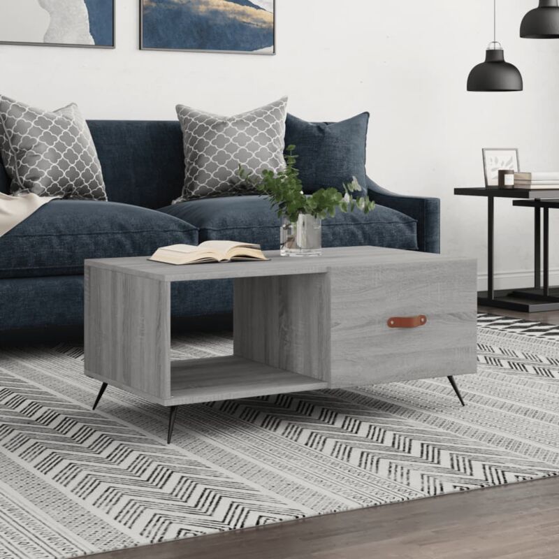 foto del prodotto vidaxl tavolino da salotto grigio sonoma 90x50x40 cm legno multistrato