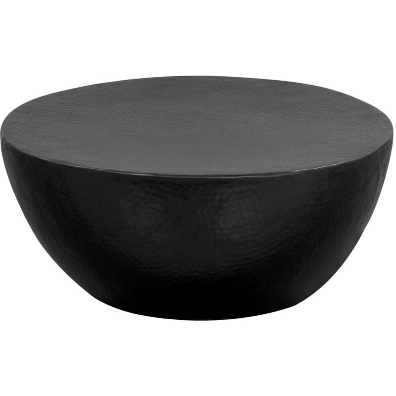 foto del prodotto vidaxl tavolino da salotto in alluminio martellato 70x30 cm nero