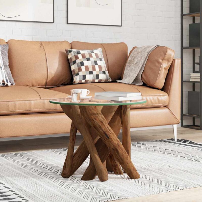 foto del prodotto vidaxl tavolino da salotto in legname massello di teak 60 cm
