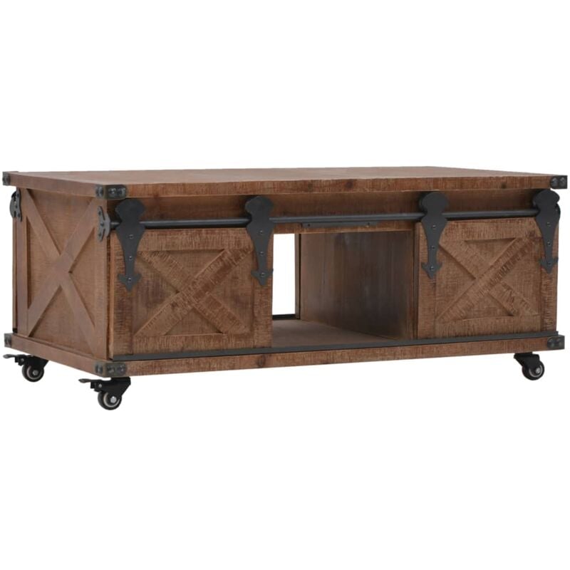 foto del prodotto vidaxl tavolino da salotto in legno di abete 91x51x38cm marrone