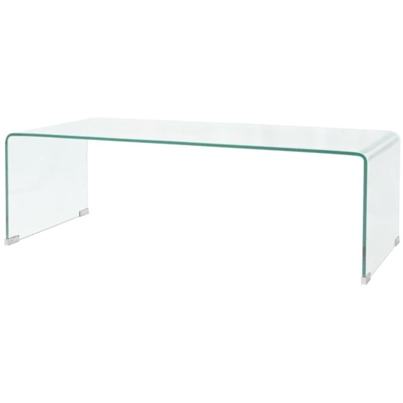 foto del prodotto vidaxl tavolino da salotto in vetro temperato 98x45x30 cm trasparente