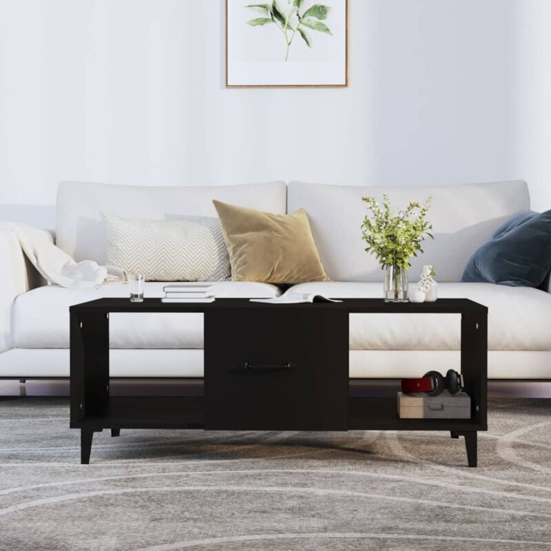 foto del prodotto vidaxl tavolino da salotto nero 102x50x40 cm in legno multistrato