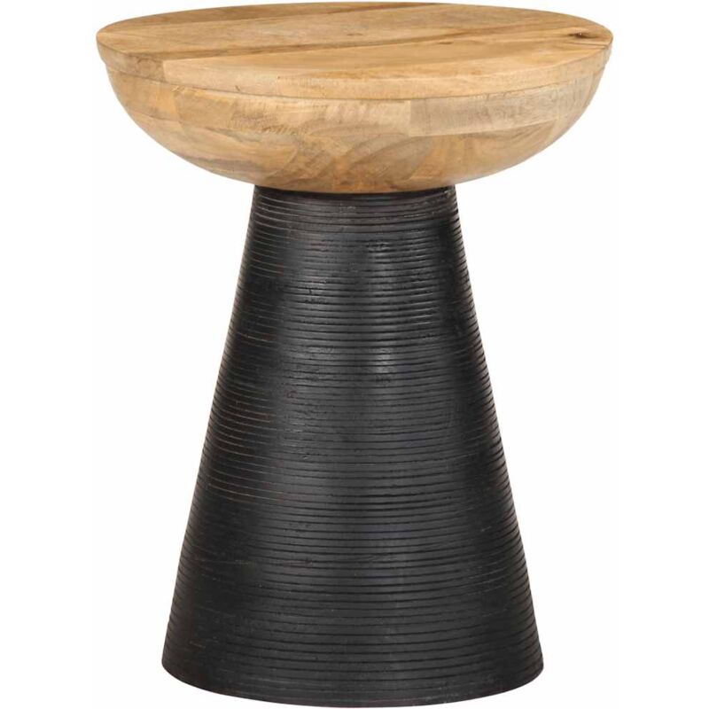 foto del prodotto vidaxl tavolino da salotto nero 37x45 cm in legno massello di mango