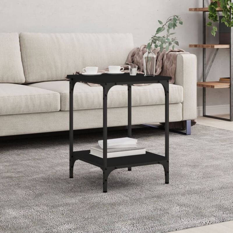 foto del prodotto vidaxl tavolino da salotto nero 40x40x55 cm in legno multistrato