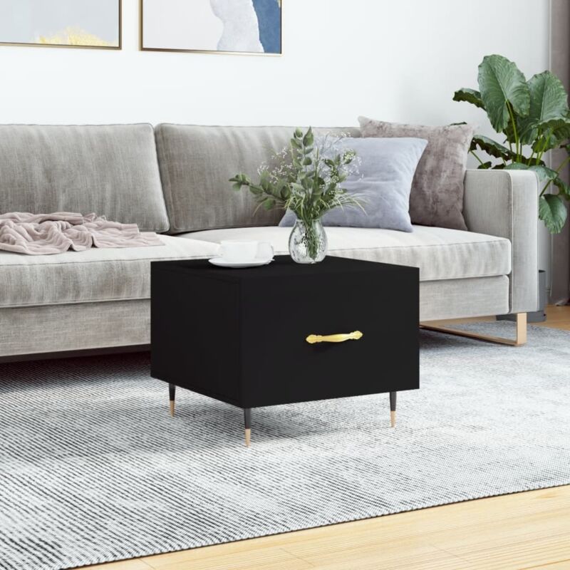 foto del prodotto vidaxl tavolino da salotto nero 50x50x40 cm in legno multistrato