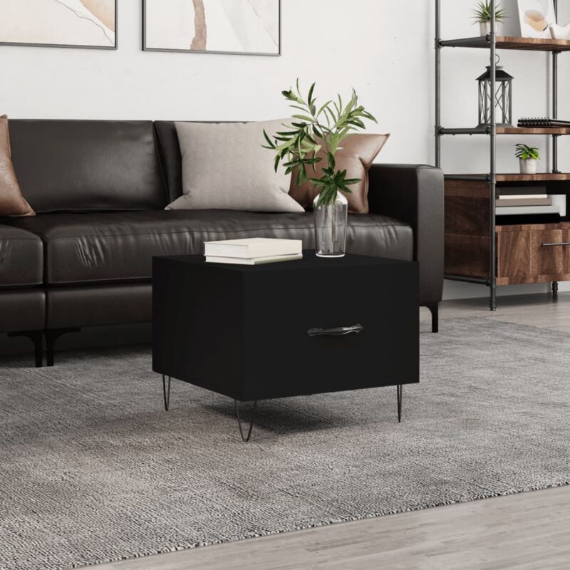 foto del prodotto vidaxl tavolino da salotto nero 50x50x40 cm in legno multistrato