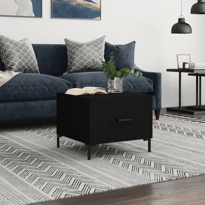 foto del prodotto vidaxl tavolino da salotto nero 50x50x40 cm in legno multistrato