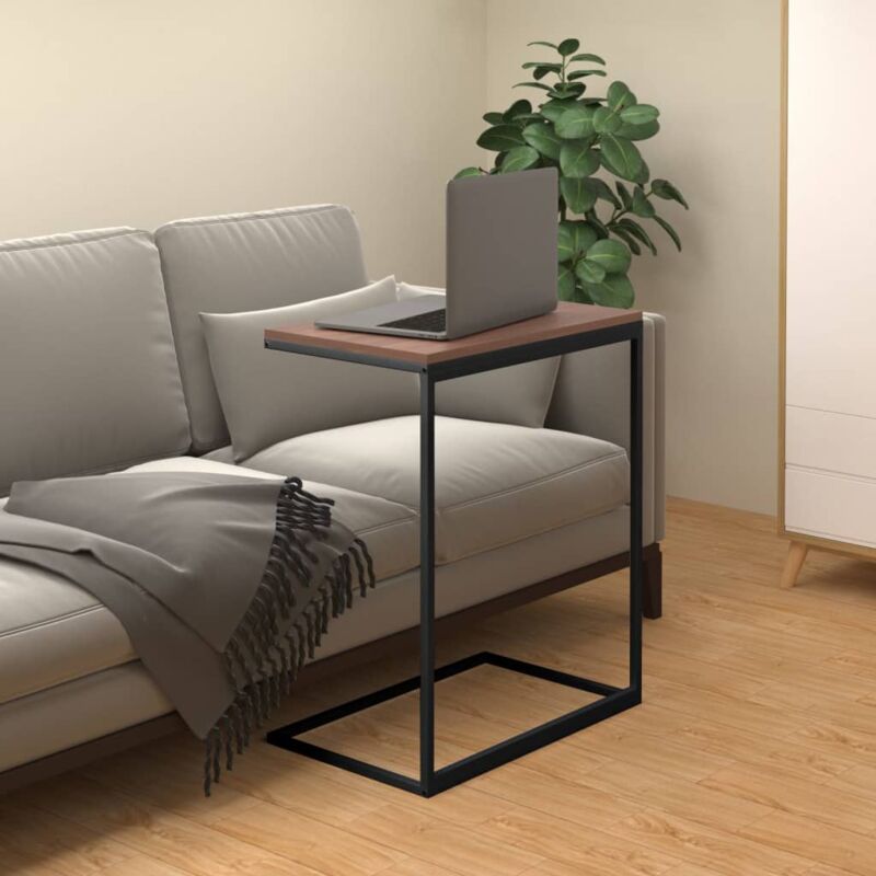 foto del prodotto vidaxl tavolino da salotto nero 55x35x66 cm in legno multistrato