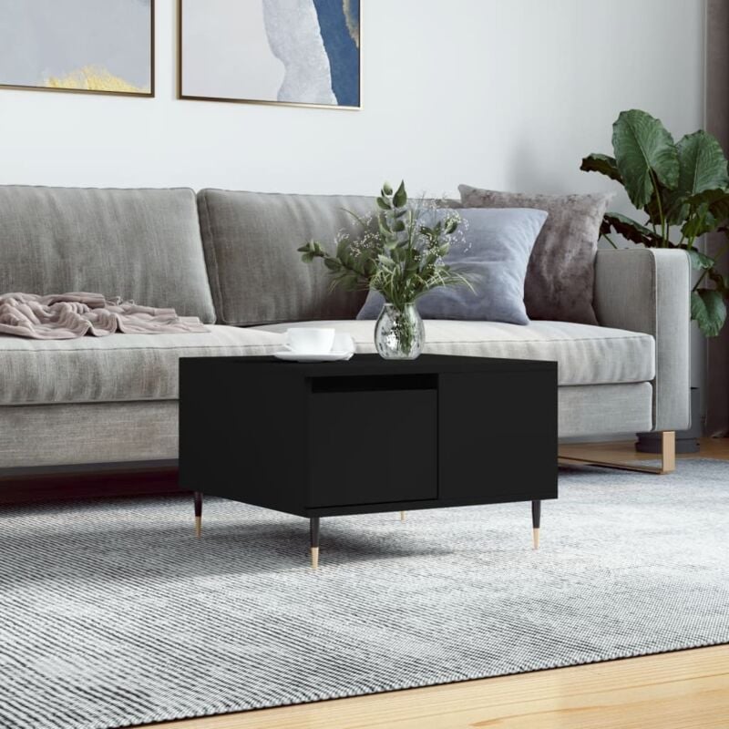 foto del prodotto vidaxl tavolino da salotto nero 55x55x36,5 cm in legno multistrato