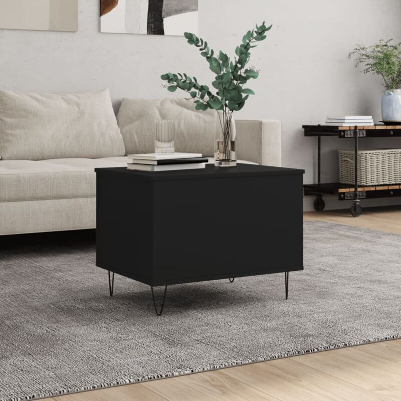 foto del prodotto vidaxl tavolino da salotto nero 60x44,5x45 cm in legno multistrato