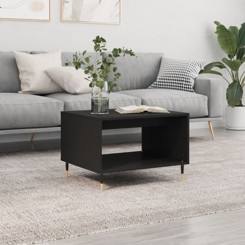 foto del prodotto vidaxl tavolino da salotto nero 60x50x40 cm in legno multistrato