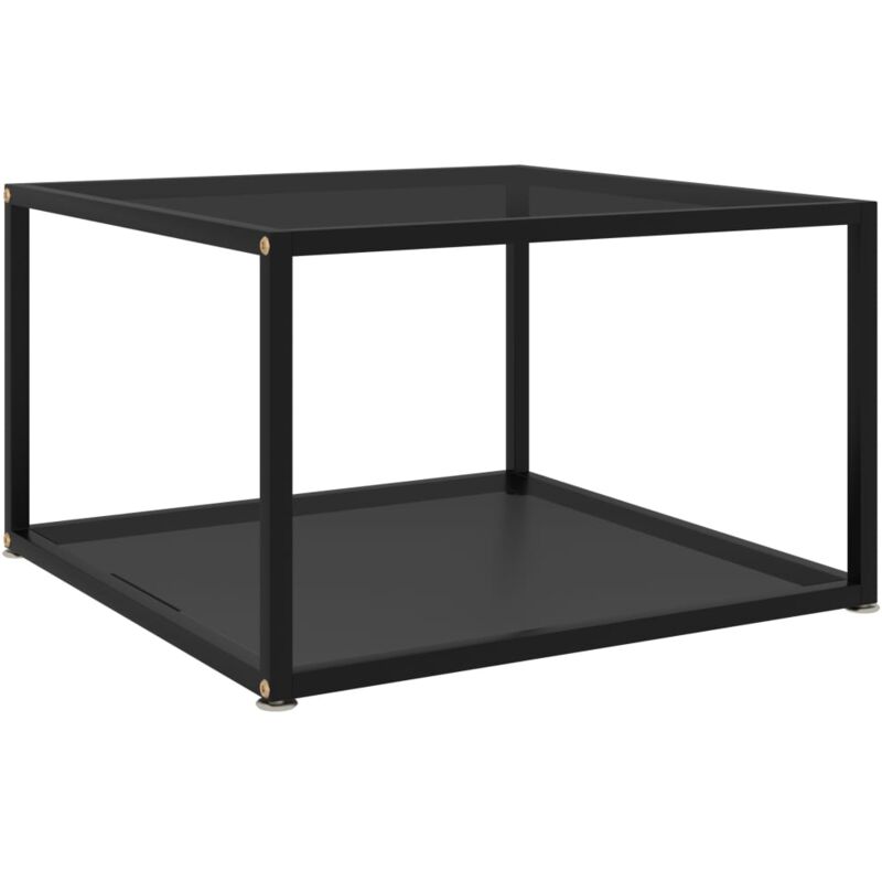 foto del prodotto vidaxl tavolino da salotto nero 60x60x35 cm in vetro temperato
