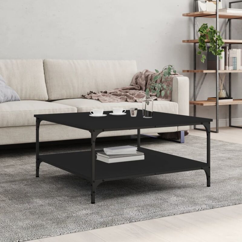 foto del prodotto vidaxl tavolino da salotto nero 80x80x40 cm in legno multistrato