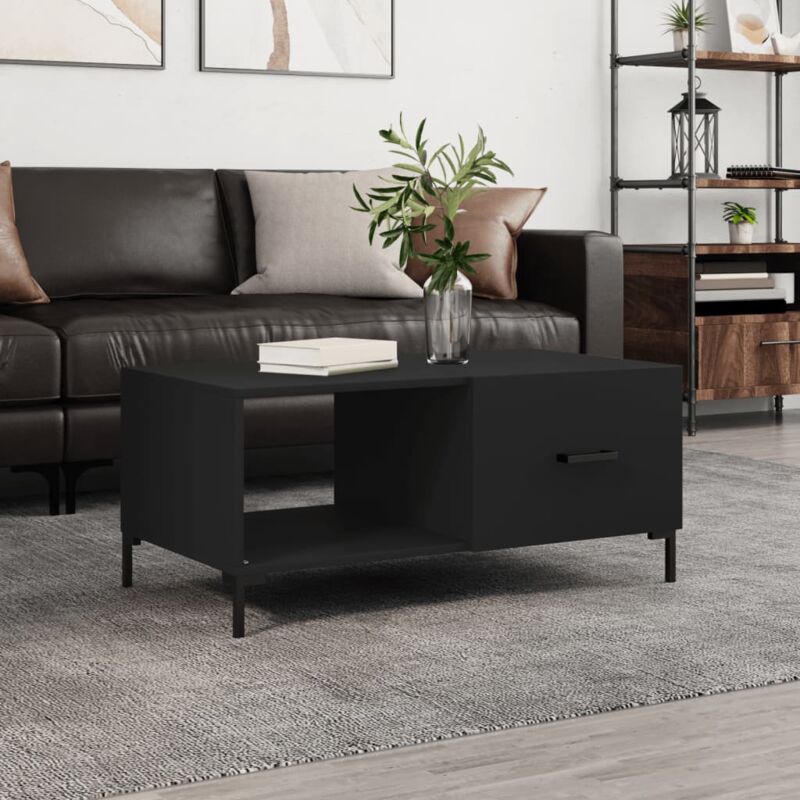 foto del prodotto vidaxl tavolino da salotto nero 90x50x40 cm in legno multistrato
