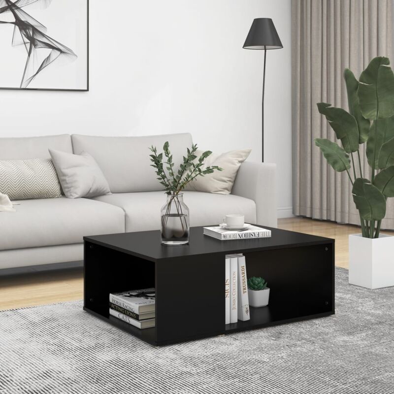 foto del prodotto vidaxl tavolino da salotto nero 90x67x33 cm in legno multistrato