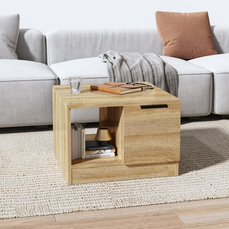 foto del prodotto vidaxl tavolino da salotto o studio con anta e scomparto aperto disponibili vari colori colore marrone