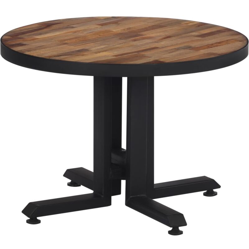 foto del prodotto vidaxl tavolino da salotto rotondo 55x40cm massello teak di recupero