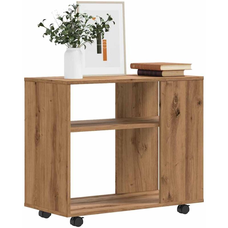 foto del prodotto vidaxl tavolino da salotto rovere artigianale 70x35x55cm in truciolato