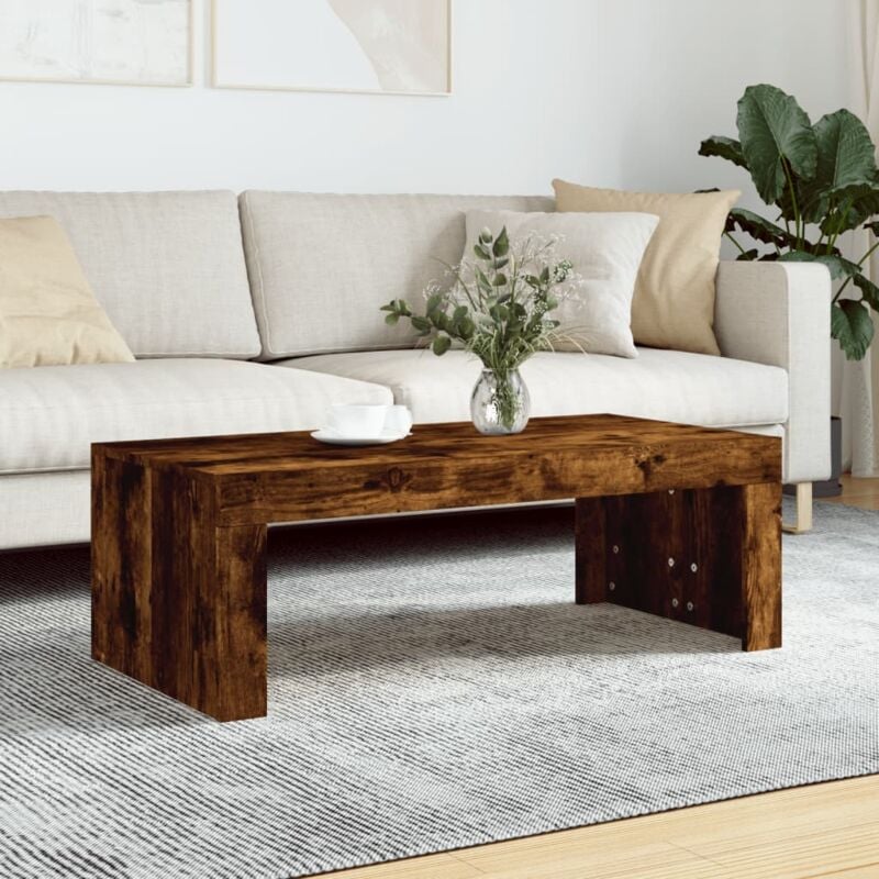 foto del prodotto vidaxl tavolino da salotto rovere fumo 102x50x36 cm legno multistrato
