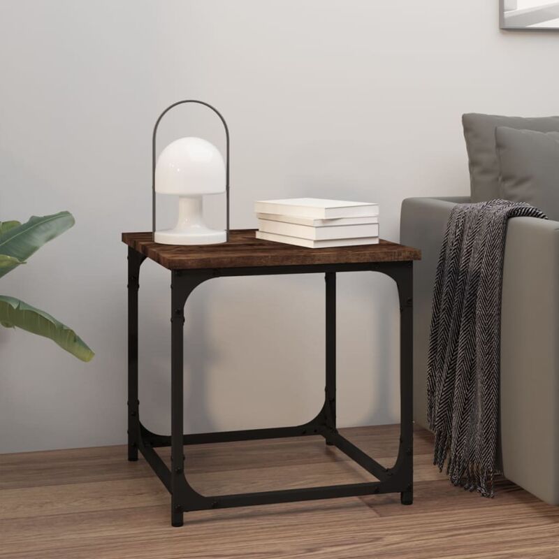 foto del prodotto vidaxl tavolino da salotto rovere fumo 40x40x40cm in legno multistrato