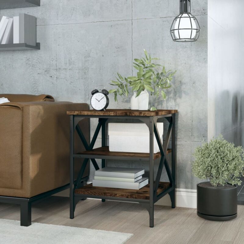 foto del prodotto vidaxl tavolino da salotto rovere fumo 40x42x50cm in legno multistrato