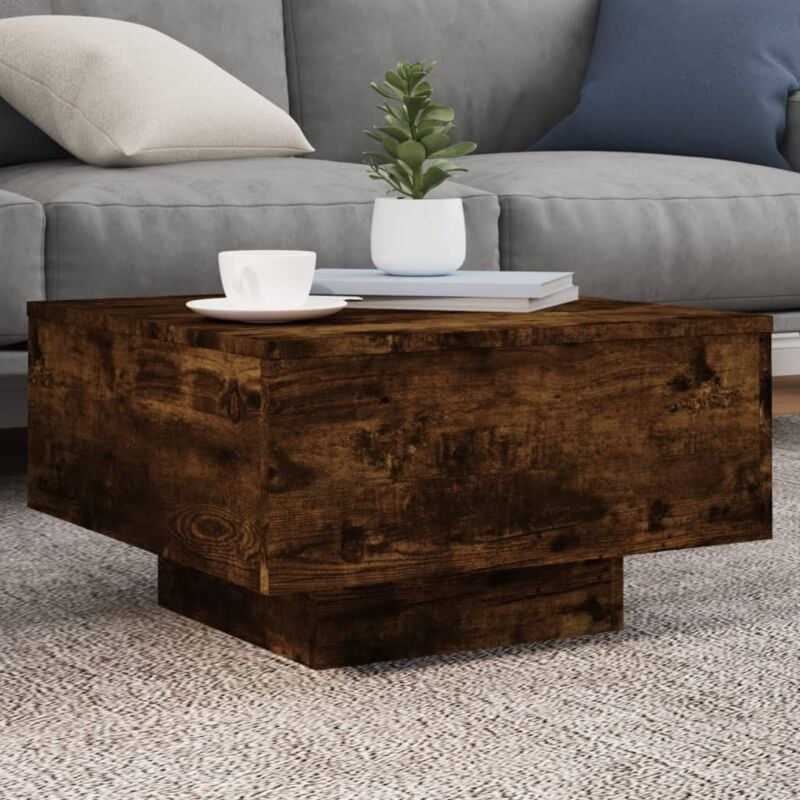foto del prodotto vidaxl tavolino da salotto rovere fumo 55x55x31cm in legno multistrato