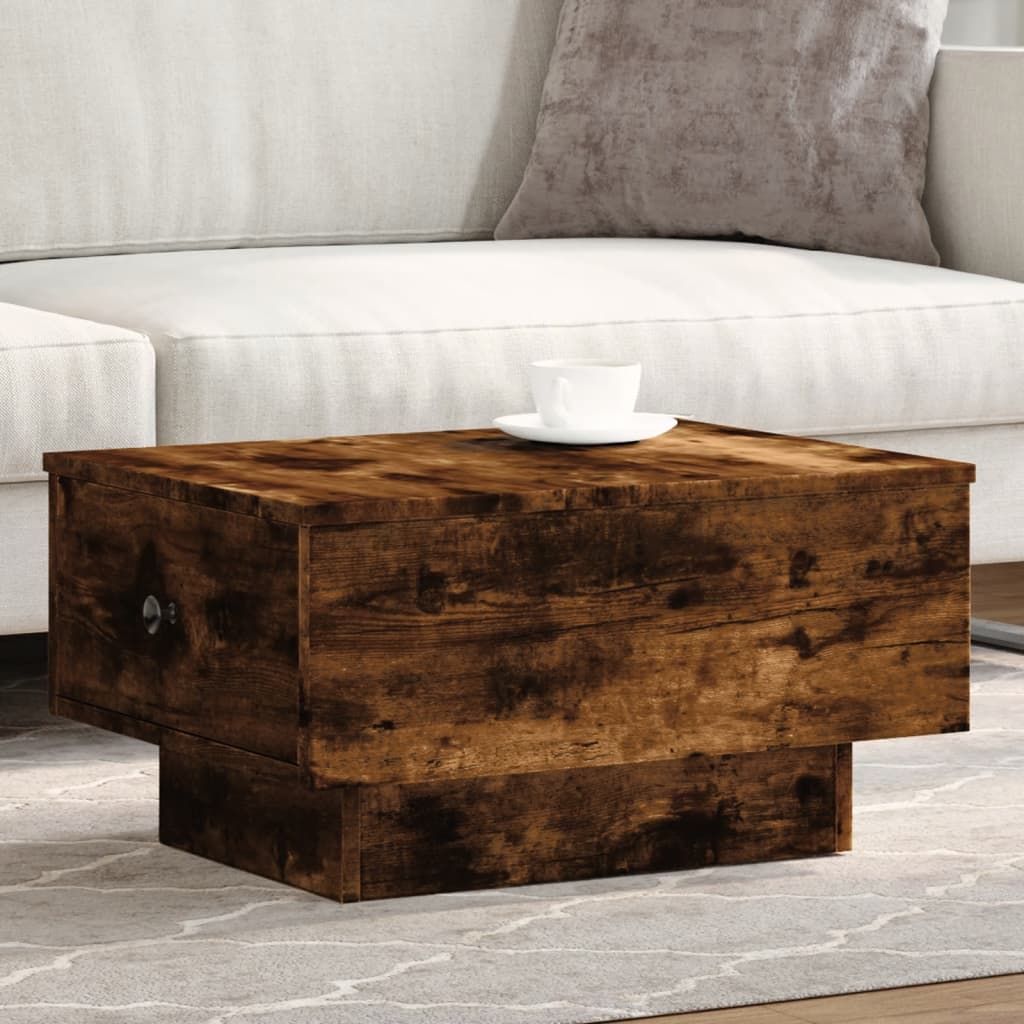 foto del prodotto vidaxl tavolino da salotto rovere fumo 60x45x31 cm legno multistrato