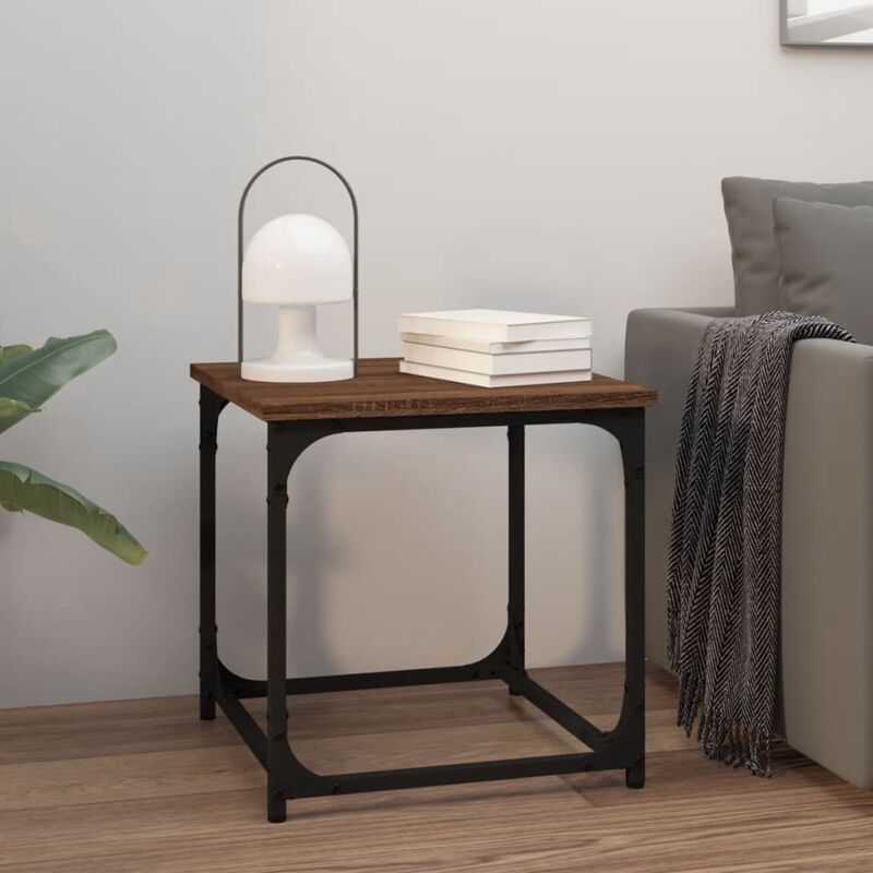 foto del prodotto vidaxl tavolino da salotto rovere marrone 40x40x40cm legno multistrato