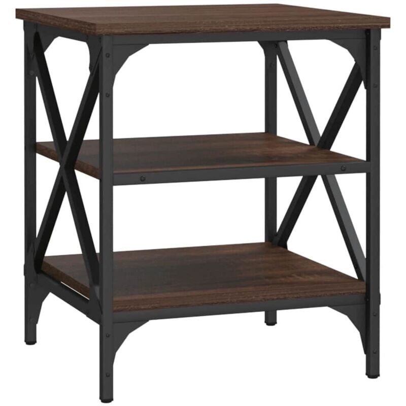 foto del prodotto vidaxl tavolino da salotto rovere marrone 40x42x50cm legno multistrato
