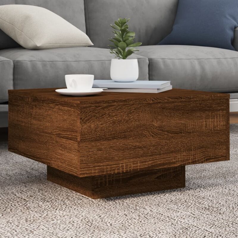 foto del prodotto vidaxl tavolino da salotto rovere marrone 55x55x31cm legno multistrato
