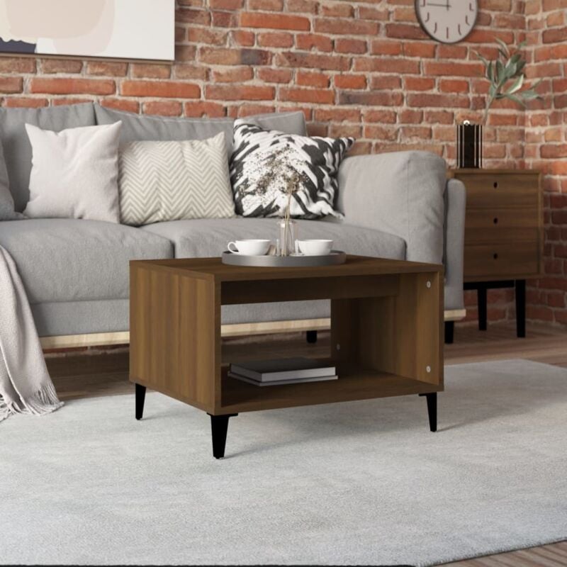 foto del prodotto vidaxl tavolino da salotto rovere marrone 60x50x40cm legno multistrato