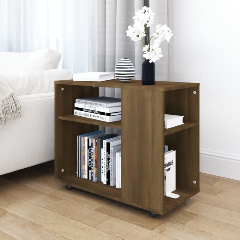 foto del prodotto vidaxl tavolino da salotto rovere marrone 70x35x55cm legno multistrato