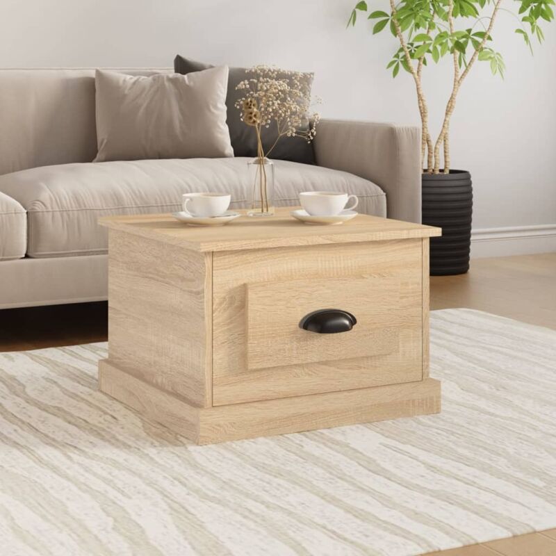 foto del prodotto vidaxl tavolino da salotto rovere sonoma 50x50x35 cm legno multistrato