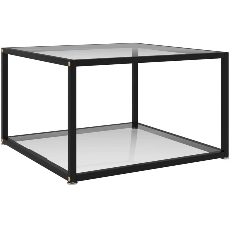 foto del prodotto vidaxl - tavolino da salotto trasparente 60x60x35 cm in vetro temperato
