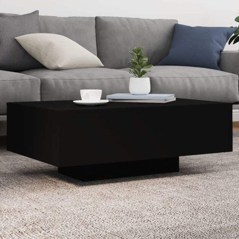 foto del prodotto vidaxl tavolino da soggiorno con luci led nero 85x55x31 cm