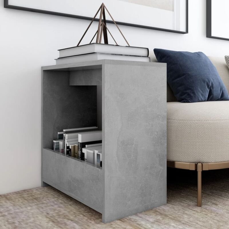 foto del prodotto vidaxl tavolino grigio cemento 50x26x50 cm in legno multistrato